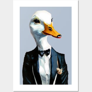 Duck in a tuxedo ready for a night on the town Posters and Art